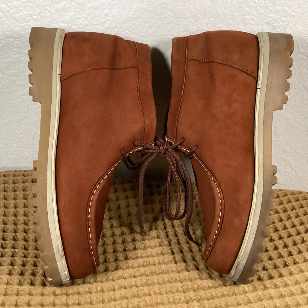 B-Boots By Buffalino Boots Mens 10.5 Brown Suede Leather Lace Up Chukka Moc Toe